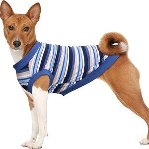 NWT XL Dog Striped T Shirts Clothes Sleeveless Tank Top